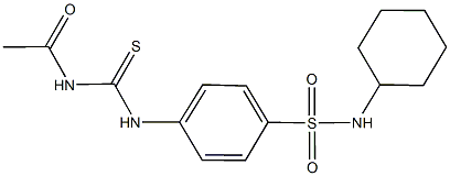 4-{[(acetylamino)carbothioyl]amino}-N-cyclohexylbenzenesulfonamide Structure