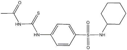  4-{[(acetylamino)carbothioyl]amino}-N-cyclohexylbenzenesulfonamide