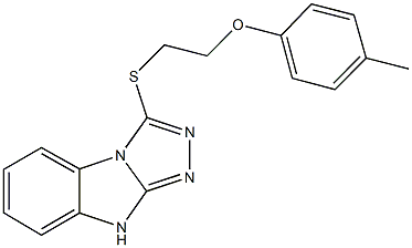 3-{[2-(4-methylphenoxy)ethyl]sulfanyl}-9H-[1,2,4]triazolo[4,3-a]benzimidazole Structure