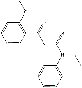 N-ethyl-N'-(2-methoxybenzoyl)-N-phenylthiourea,,结构式