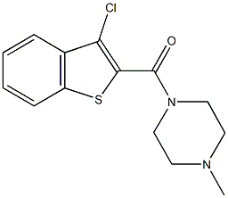 1-[(3-chloro-1-benzothien-2-yl)carbonyl]-4-methylpiperazine,,结构式