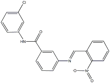 N-(3-chlorophenyl)-3-({2-nitrobenzylidene}amino)benzamide Structure