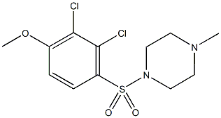 2,3-dichloro-4-[(4-methyl-1-piperazinyl)sulfonyl]phenyl methyl ether Struktur