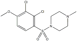 2,3-dichloro-4-[(4-methyl-1-piperazinyl)sulfonyl]phenyl methyl ether 结构式