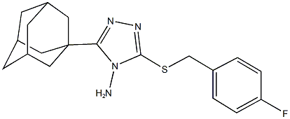 3-(1-adamantyl)-5-[(4-fluorobenzyl)sulfanyl]-4H-1,2,4-triazol-4-amine 结构式