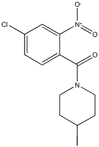 1-{4-chloro-2-nitrobenzoyl}-4-methylpiperidine 结构式