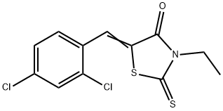 5-(2,4-dichlorobenzylidene)-3-ethyl-2-thioxo-1,3-thiazolidin-4-one Struktur