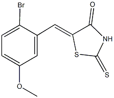 5-(2-bromo-5-methoxybenzylidene)-2-thioxo-1,3-thiazolidin-4-one,,结构式