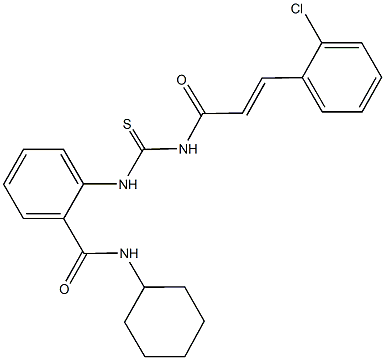  2-[({[3-(2-chlorophenyl)acryloyl]amino}carbothioyl)amino]-N-cyclohexylbenzamide