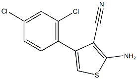 2-amino-4-(2,4-dichlorophenyl)-3-thiophenecarbonitrile 结构式