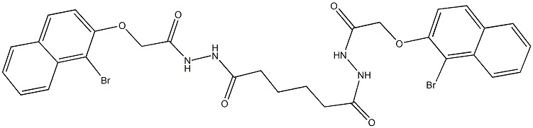 2-[(1-bromo-2-naphthyl)oxy]-N'-[6-(2-{[(1-bromo-2-naphthyl)oxy]acetyl}hydrazino)-6-oxohexanoyl]acetohydrazide|