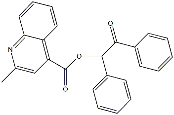 2-oxo-1,2-diphenylethyl 2-methyl-4-quinolinecarboxylate,,结构式