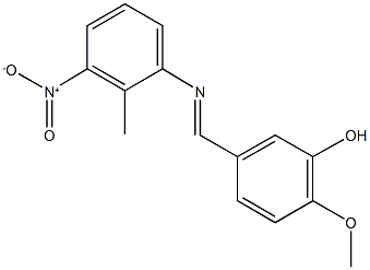 5-[({3-nitro-2-methylphenyl}imino)methyl]-2-methoxyphenol Structure