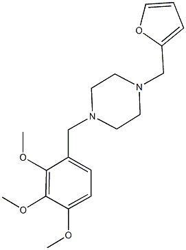 1-(2-furylmethyl)-4-(2,3,4-trimethoxybenzyl)piperazine Structure