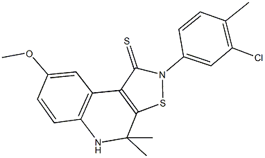  2-(3-chloro-4-methylphenyl)-8-methoxy-4,4-dimethyl-4,5-dihydroisothiazolo[5,4-c]quinoline-1(2H)-thione