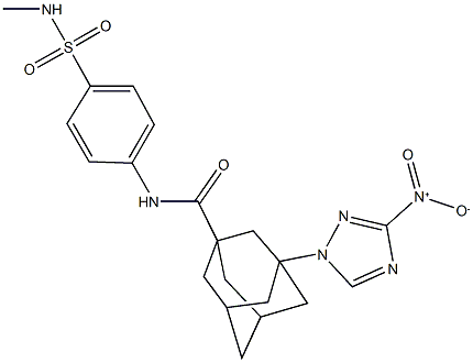 3-{3-nitro-1H-1,2,4-triazol-1-yl}-N-{4-[(methylamino)sulfonyl]phenyl}-1-adamantanecarboxamide Structure