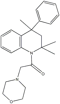 2,2,4-trimethyl-1-(4-morpholinylacetyl)-4-phenyl-1,2,3,4-tetrahydroquinoline 结构式