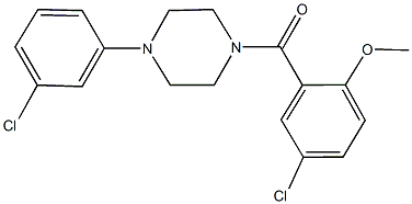 4-chloro-2-{[4-(3-chlorophenyl)-1-piperazinyl]carbonyl}phenyl methyl ether