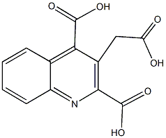 3-(carboxymethyl)-2,4-quinolinedicarboxylic acid 结构式