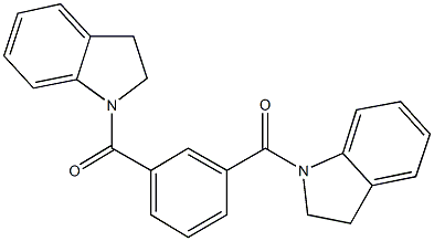 1-[3-(2,3-dihydro-1H-indol-1-ylcarbonyl)benzoyl]indoline Structure