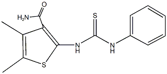 2-[(anilinocarbothioyl)amino]-4,5-dimethylthiophene-3-carboxamide Structure