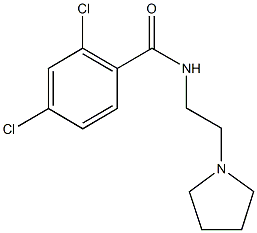 2,4-dichloro-N-[2-(1-pyrrolidinyl)ethyl]benzamide Struktur