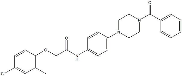 N-[4-(4-benzoyl-1-piperazinyl)phenyl]-2-(4-chloro-2-methylphenoxy)acetamide Structure