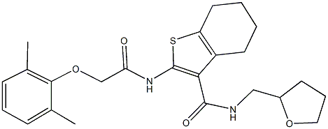2-{[(2,6-dimethylphenoxy)acetyl]amino}-N-(tetrahydrofuran-2-ylmethyl)-4,5,6,7-tetrahydro-1-benzothiophene-3-carboxamide