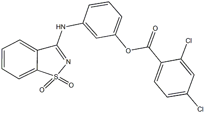 3-[(1,1-dioxido-1,2-benzisothiazol-3-yl)amino]phenyl 2,4-dichlorobenzoate Struktur