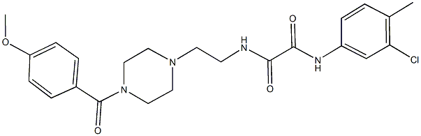 N~1~-(3-chloro-4-methylphenyl)-N~2~-{2-[4-(4-methoxybenzoyl)-1-piperazinyl]ethyl}ethanediamide Struktur