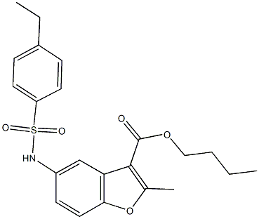 butyl 5-{[(4-ethylphenyl)sulfonyl]amino}-2-methyl-1-benzofuran-3-carboxylate