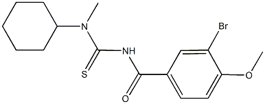 N'-(3-bromo-4-methoxybenzoyl)-N-cyclohexyl-N-methylthiourea 化学構造式