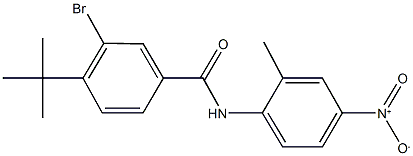 3-bromo-4-tert-butyl-N-{4-nitro-2-methylphenyl}benzamide Struktur