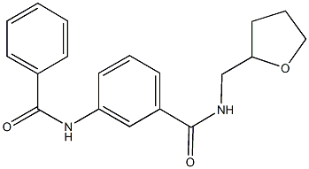 3-(benzoylamino)-N-(tetrahydrofuran-2-ylmethyl)benzamide Structure