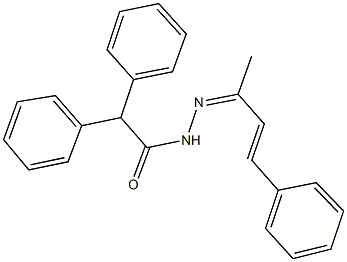 N'-(1-methyl-3-phenyl-2-propenylidene)-2,2-diphenylacetohydrazide,,结构式