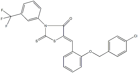  5-{2-[(4-chlorobenzyl)oxy]benzylidene}-2-thioxo-3-[3-(trifluoromethyl)phenyl]-1,3-thiazolidin-4-one