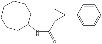 N-cyclooctyl-2-phenylcyclopropanecarboxamide,,结构式