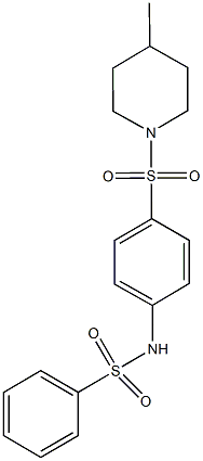 N-{4-[(4-methyl-1-piperidinyl)sulfonyl]phenyl}benzenesulfonamide Structure