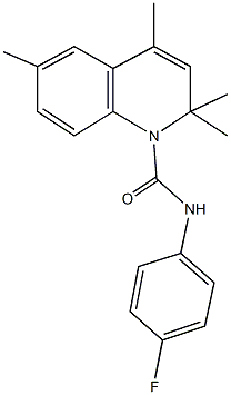 N-(4-fluorophenyl)-2,2,4,6-tetramethyl-1(2H)-quinolinecarboxamide Structure