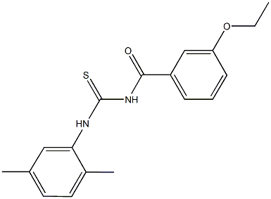 N-(2,5-dimethylphenyl)-N'-(3-ethoxybenzoyl)thiourea Structure