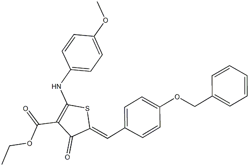 ethyl 5-[4-(benzyloxy)benzylidene]-2-(4-methoxyanilino)-4-oxo-4,5-dihydro-3-thiophenecarboxylate