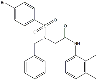 2-{benzyl[(4-bromophenyl)sulfonyl]amino}-N-(2,3-dimethylphenyl)acetamide Structure