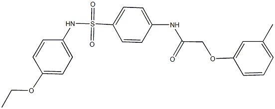 N-{4-[(4-ethoxyanilino)sulfonyl]phenyl}-2-(3-methylphenoxy)acetamide 结构式