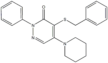  4-(benzylsulfanyl)-2-phenyl-5-(1-piperidinyl)-3(2H)-pyridazinone