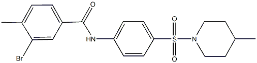 3-bromo-4-methyl-N-{4-[(4-methylpiperidin-1-yl)sulfonyl]phenyl}benzamide