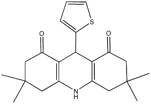 3,3,6,6-tetramethyl-9-(2-thienyl)-3,4,6,7,9,10-hexahydro-1,8(2H,5H)-acridinedione Struktur