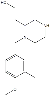 2-[1-(4-methoxy-3-methylbenzyl)-2-piperazinyl]ethanol Struktur