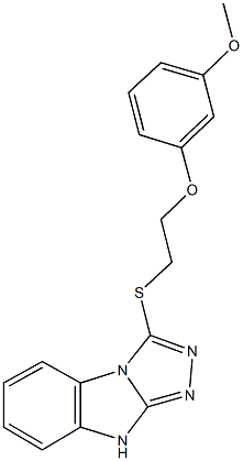3-{[2-(3-methoxyphenoxy)ethyl]sulfanyl}-9H-[1,2,4]triazolo[4,3-a]benzimidazole Struktur