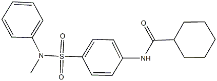 N-{4-[(methylanilino)sulfonyl]phenyl}cyclohexanecarboxamide,,结构式