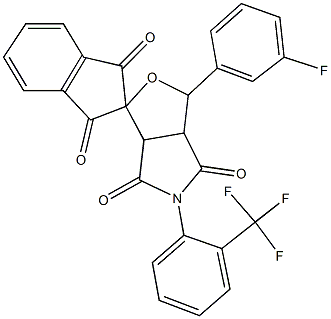 1-(3-fluorophenyl)-5-[2-(trifluoromethyl)phenyl]-3a,6a-dihydrospiro(1H-furo[3,4-c]pyrrole-3,2'-[1'H]-indene)-1',3',4,6(2'H,3H,5H)-tetrone